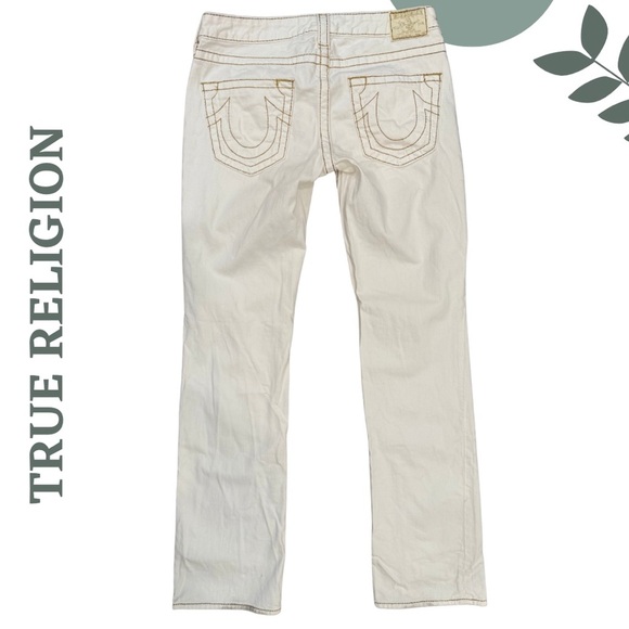 True Religion Wimen’s Off White Bootcut Jeans – Size 30 – Made in USA - Picture 2 of 12